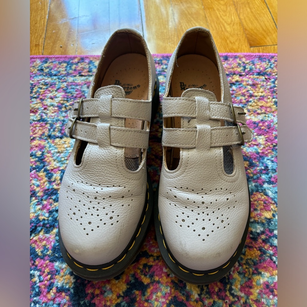 Dr. Martens Cream Leather Shoes